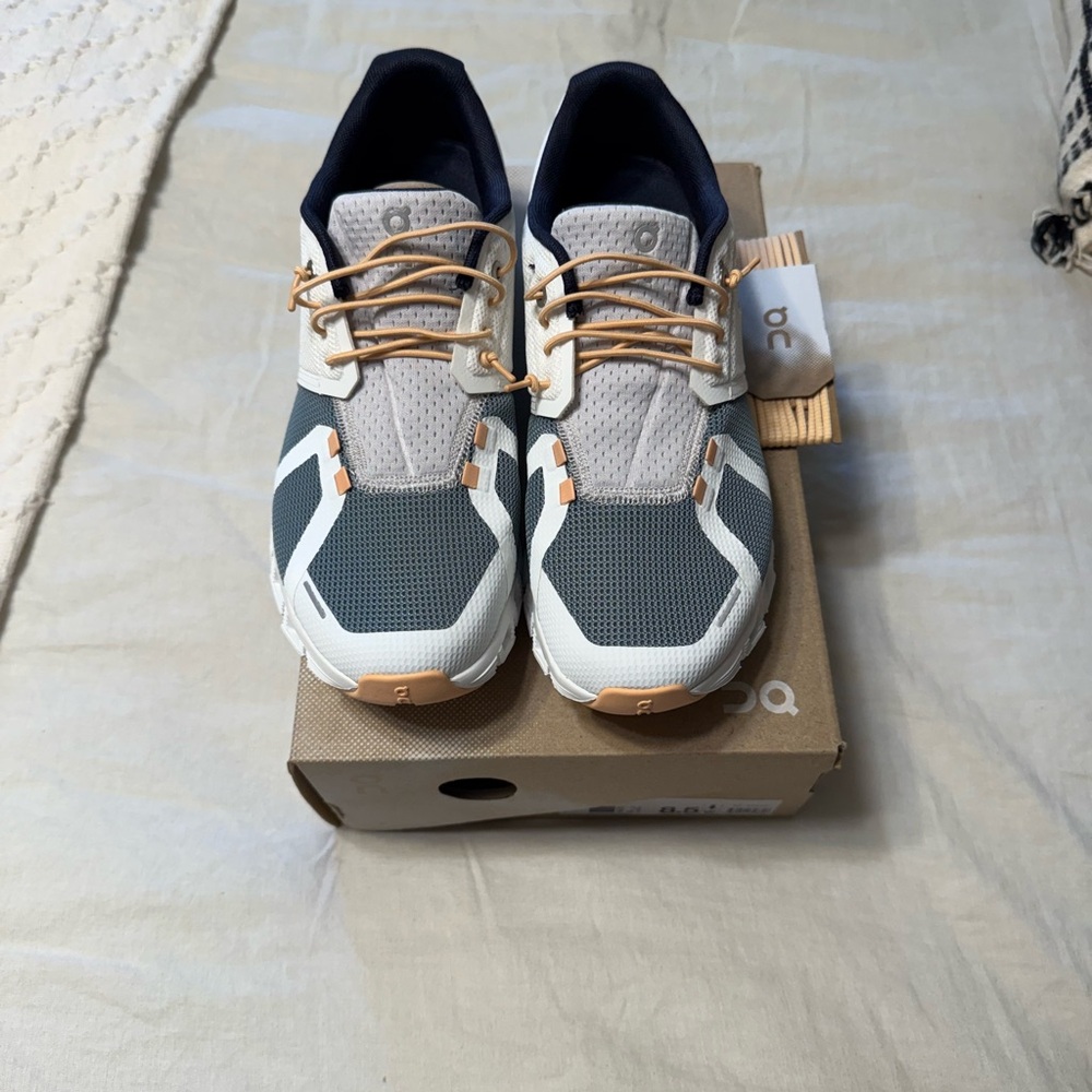 NIB On Cloud Push 5 Running Women’s Cobble and White Athletic Shoes Size 8.5